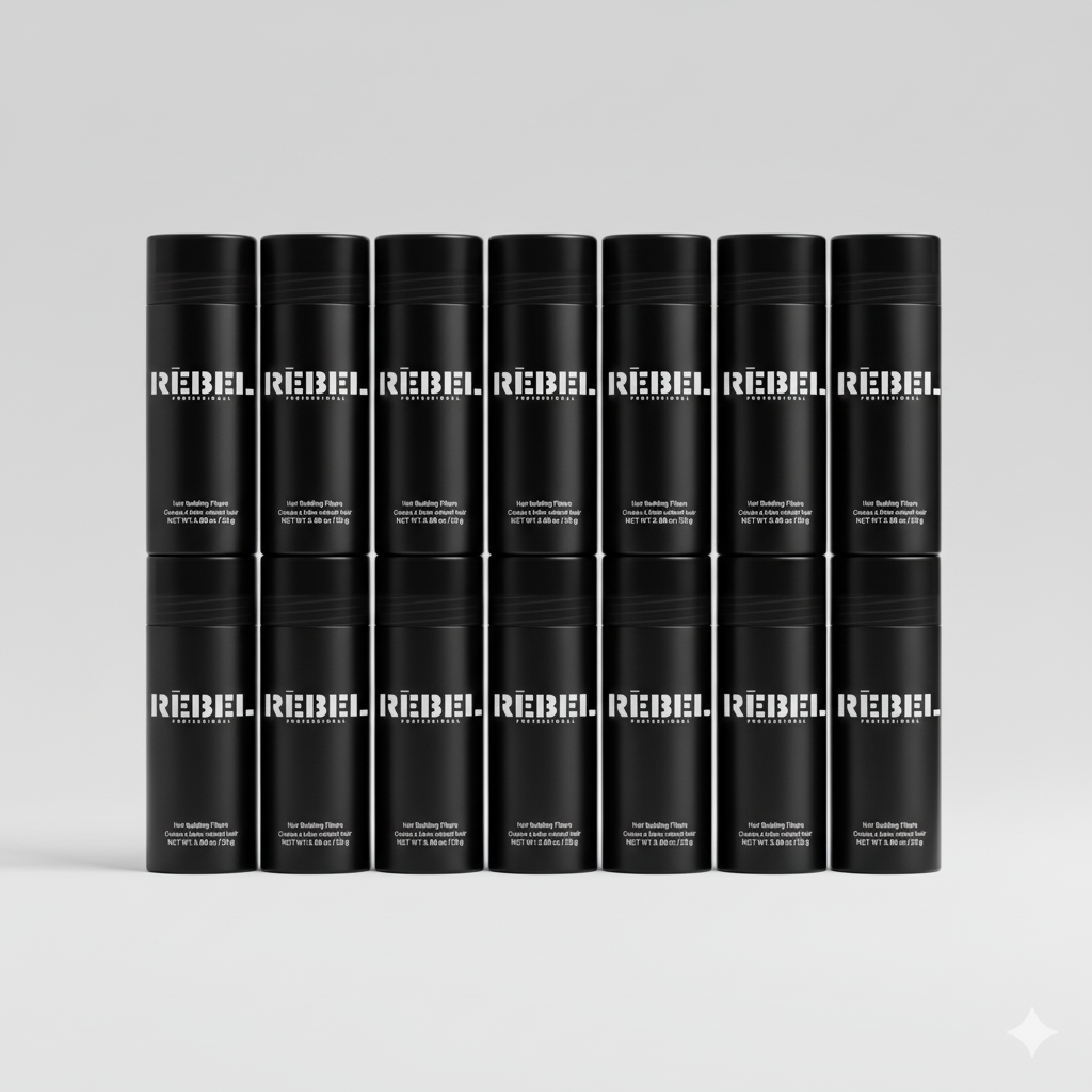 Fibras Capilares Rebel Professional 27g -Pack 15pz- Relleno Capilar de Queratina Natural