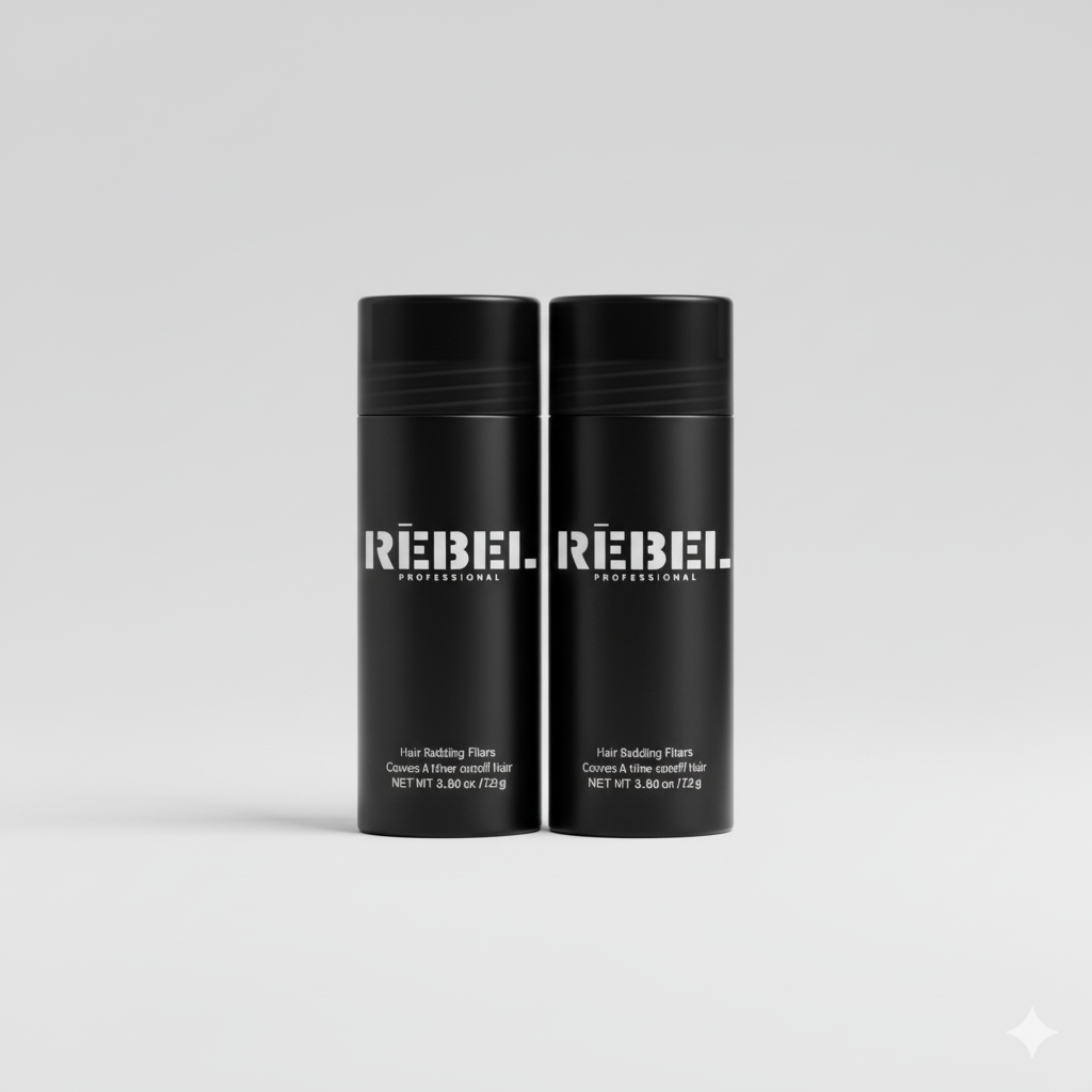 Fibras Capilares Rebel Professional 27g -Pack 2 Unidad- Relleno Capilar de Queratina Natural